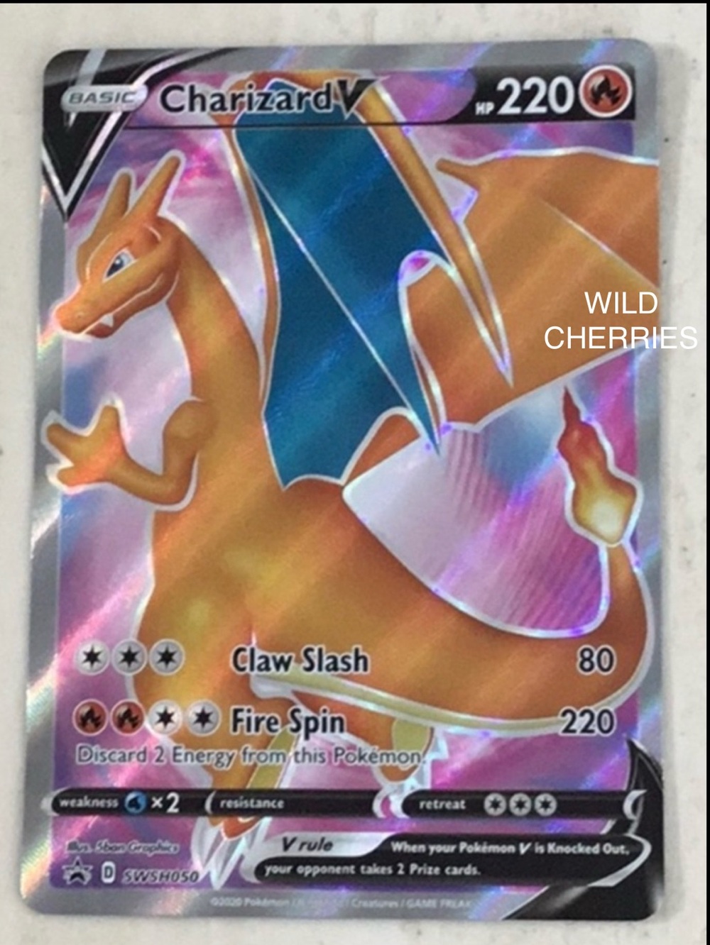 Charizard V 2020 Black Star Promo Pokemon Card SWSH050 Holo SWSH  Champions Path